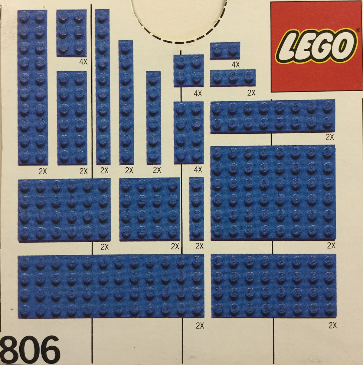 Extra Plates Blue LEGO set (#806-1)