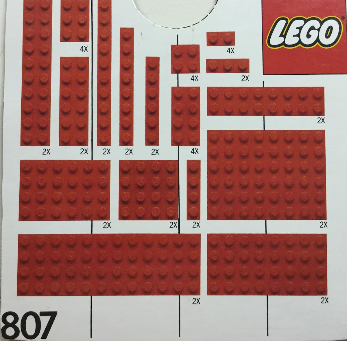 Extra Plates Red LEGO set (#807-1)