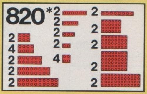 Parts Pack, Red Plates LEGO set (#820-1)