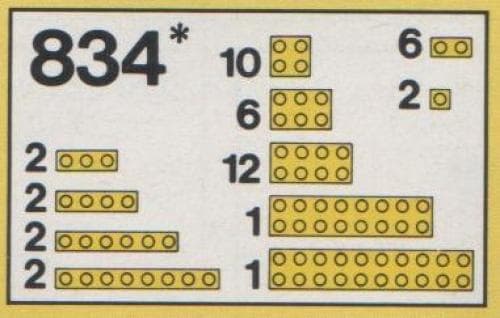 Parts Pack, Yellow Bricks LEGO set (#834-1)