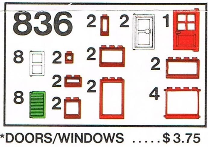 Doors and Windows Parts Pack LEGO set (#836-1)