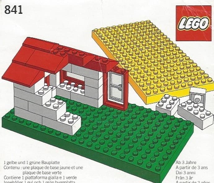 Baseplates, Green and Yellow LEGO set (#841-1)