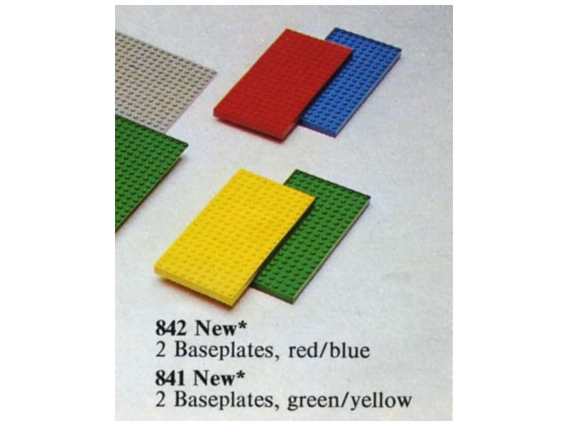 Baseplates, Red and Blue LEGO set (#842-1)