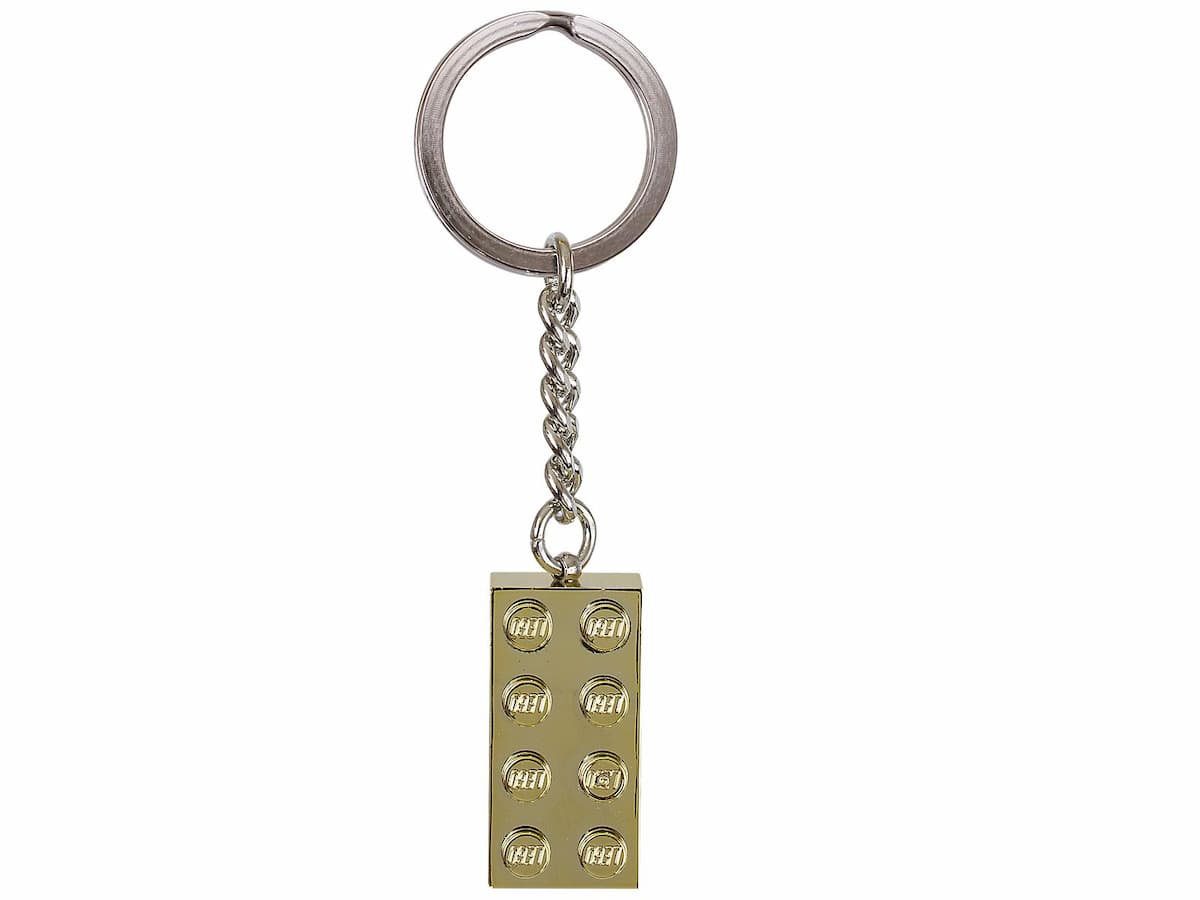 Chrome Gold Brick Key Chain LEGO set (#850808-1)