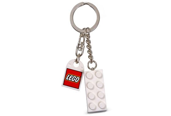 White Brick Key Chain LEGO set (#852100-1)