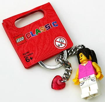 Classic Girl Key Chain LEGO Key Chain set (#852704-1, 2009)