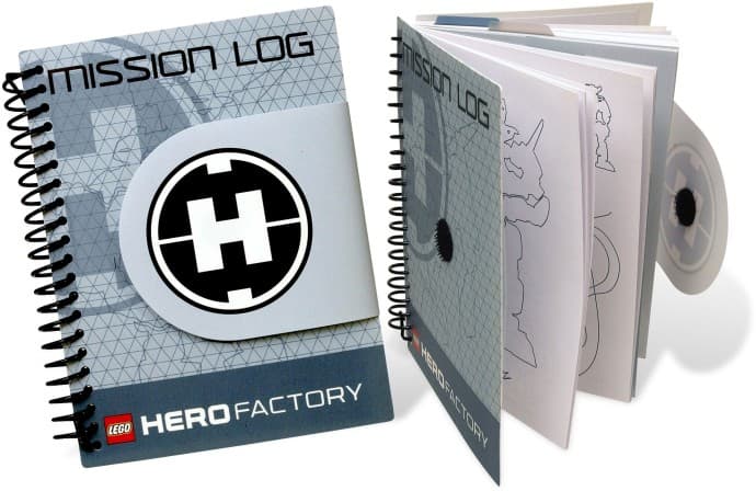 Hero Factory Mission Log Book LEGO Stationery and Office Supplies set (#853083-1, 2011)