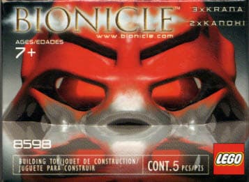 Kanohi Nuva & Krana Pack LEGO Bionicle set (#8598-1, 2002)