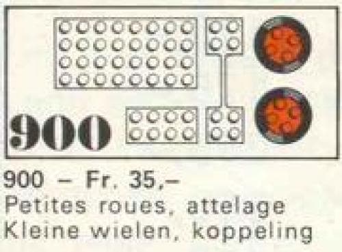 4 Small Wheels with Accessories LEGO set (#900-2)