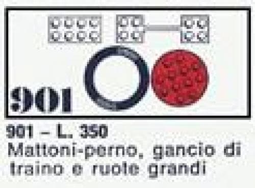 2 Large Wheels with Accessories LEGO set (#901-2)