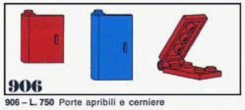 12 doors and 5 hinges LEGO set (#906-1)
