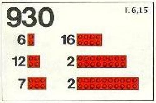 Red Bricks LEGO set (#930-1)