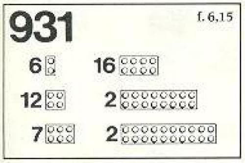 White Bricks LEGO set (#931-1, 1973)