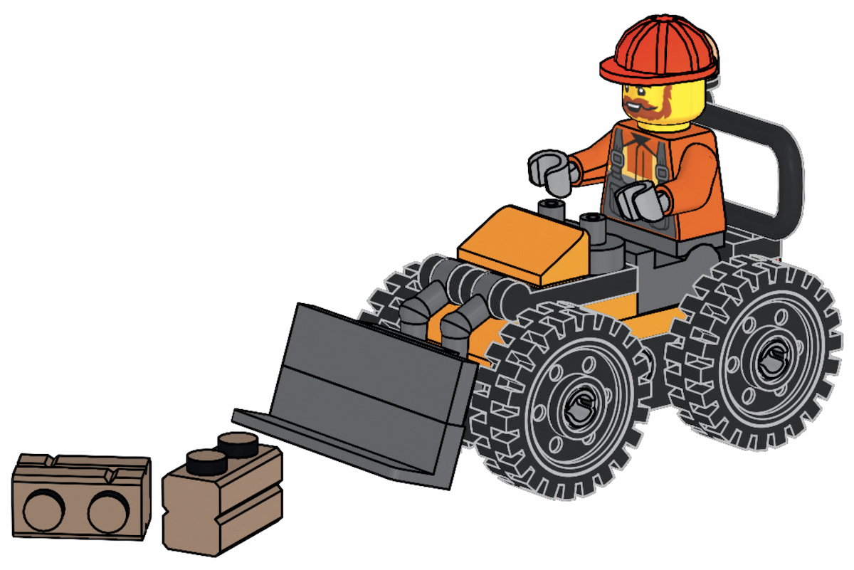 Construction Worker with Wheel Loader LEGO set (#951441-1)