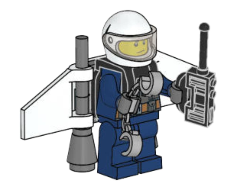 Police Officer with Jetpack LEGO set (#951904-1)