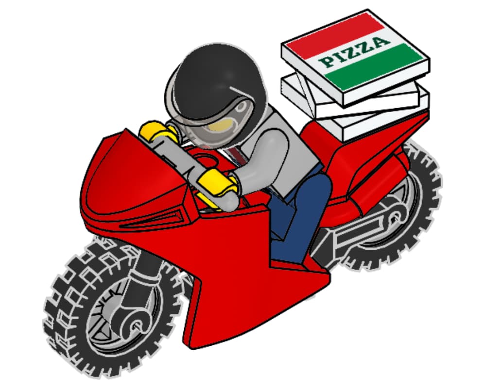 Pizza Delivery Guy LEGO set (#951909-1)