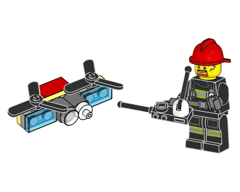Bobby Brenner and Extinguishing Drone LEGO set (#952002-1)