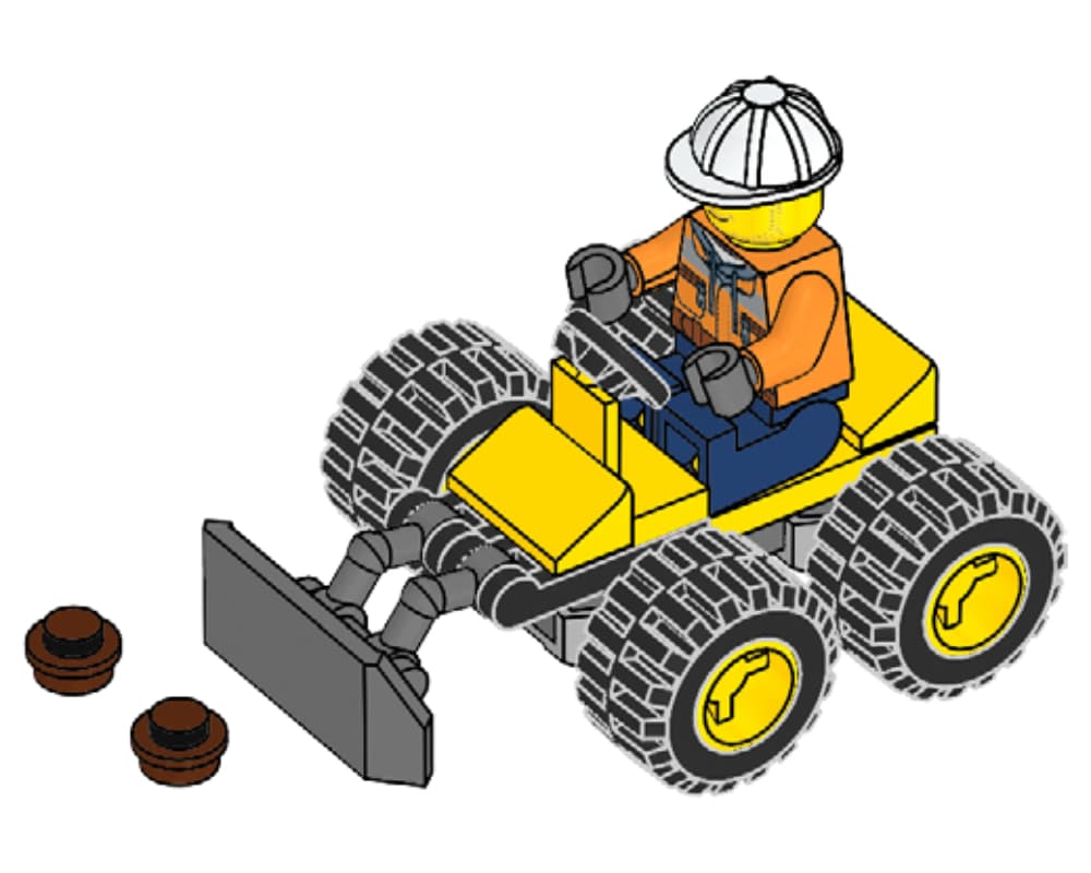 Eddy Erker with Bulldozer LEGO set (#952003-1)