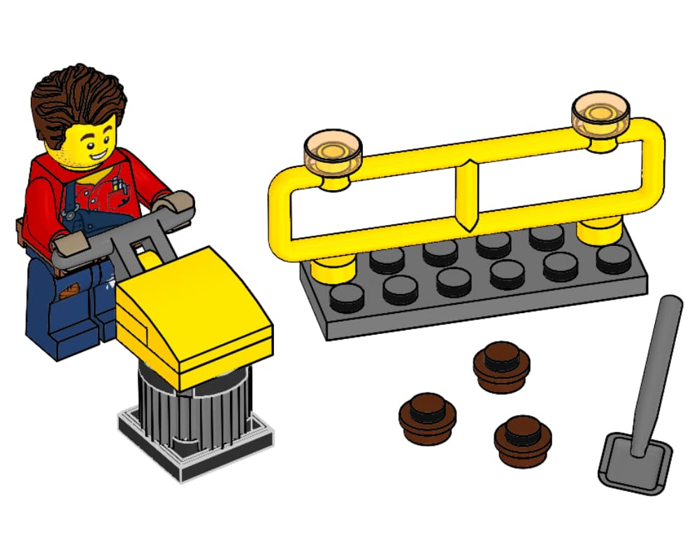 Harl Hubbs with Tamping Rammer LEGO set (#952018-1)