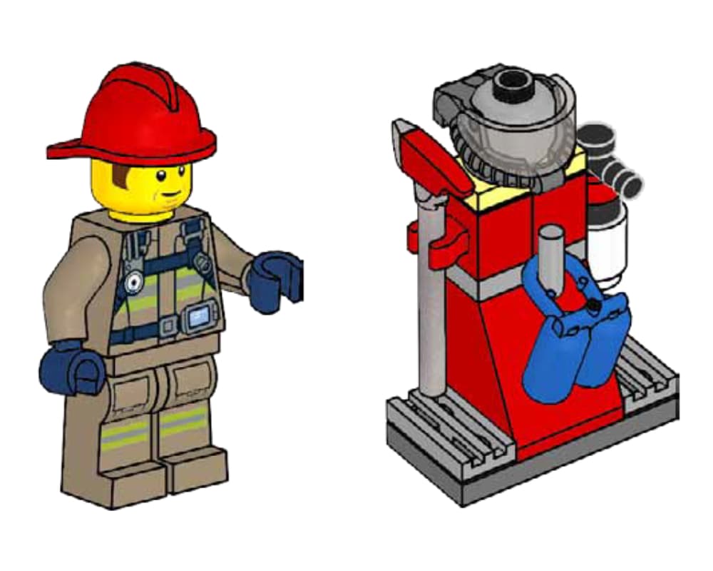 Firefighter Bob with Equipment LEGO set (#952104-1)