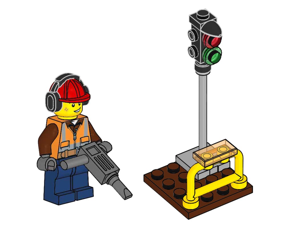 Builder and Traffic Light LEGO set (#952111-1)