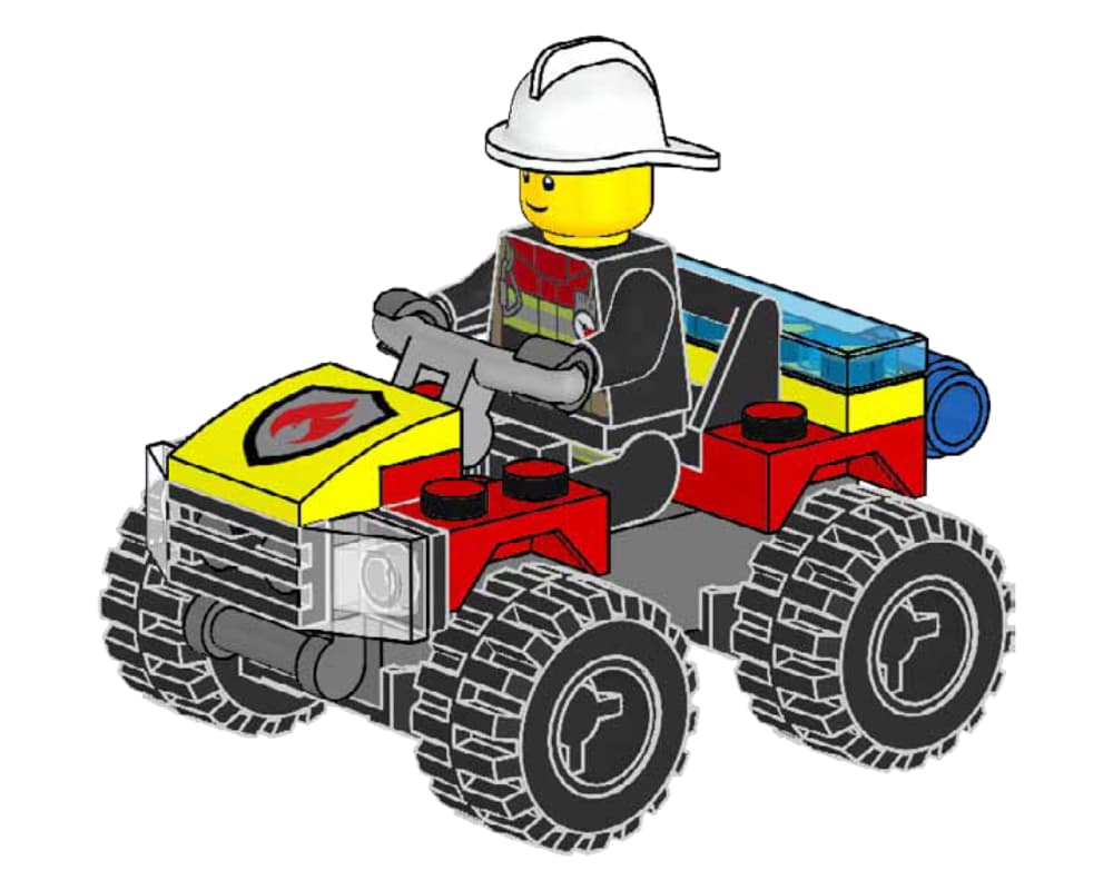 Freddy Fresh's Fire Quad LEGO set (#952206-1)