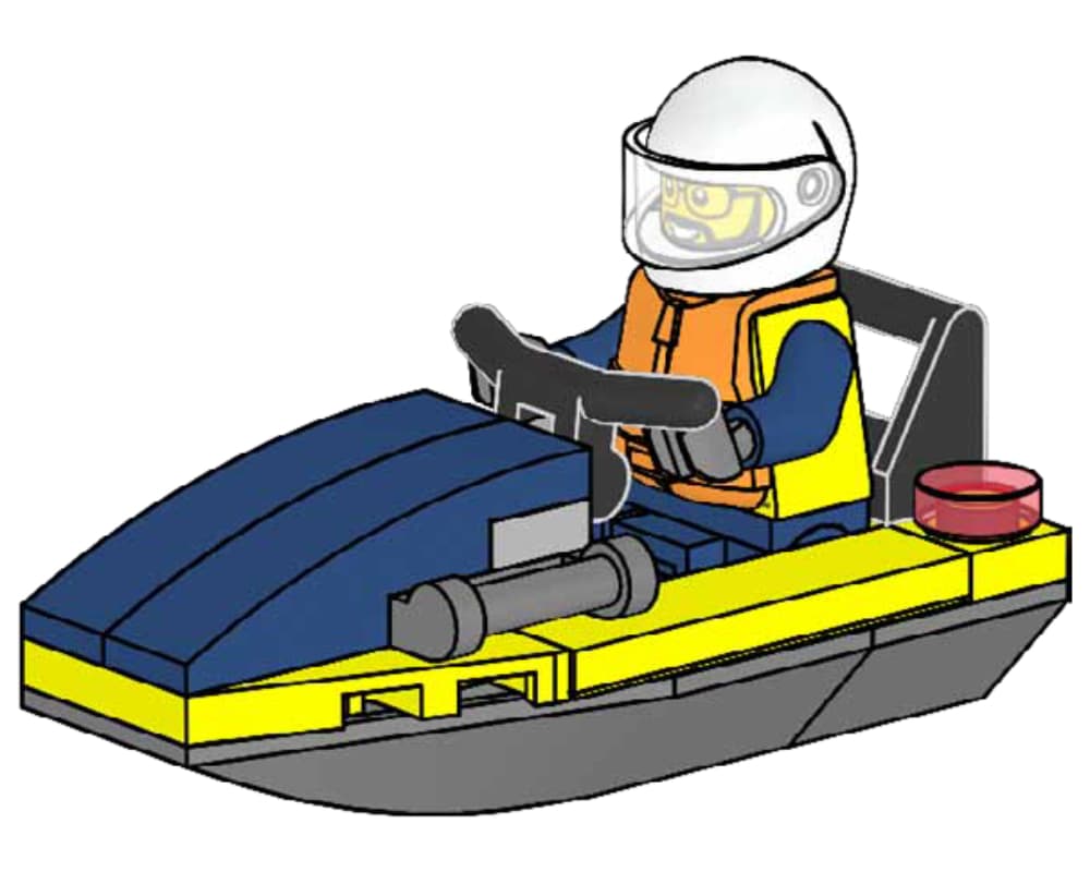 Policeman with Jetboat LEGO set (#952408-1)