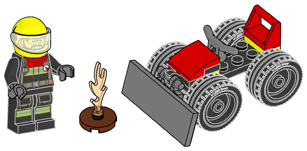 Firefighter with Bulldozer LEGO set (#952506-1)