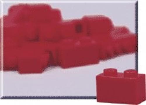 1 x 2 Red Bricks (Pack of 50) LEGO set (#970008-1)