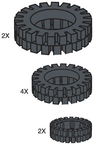 Tire Pack (Set of 8) LEGO Service Packs set (#970113-1, 2002)