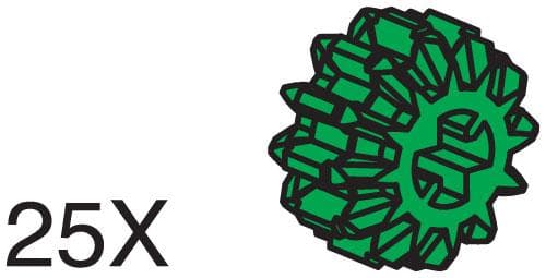 12 Tooth Double Bevel Gears (Pack of 25) LEGO set (#970116-1)