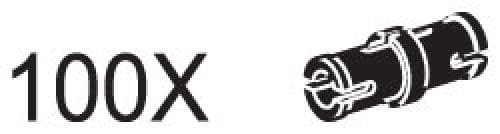 Friction Connector Pegs (Pack of 100) LEGO set (#970604-1, 2002)