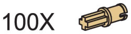 Connector Pegs with Axles (Pack of 100) LEGO set (#970606-1)