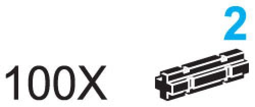 2-Stud Axles with Grooves (Pack of 100) LEGO set (#970609-1)