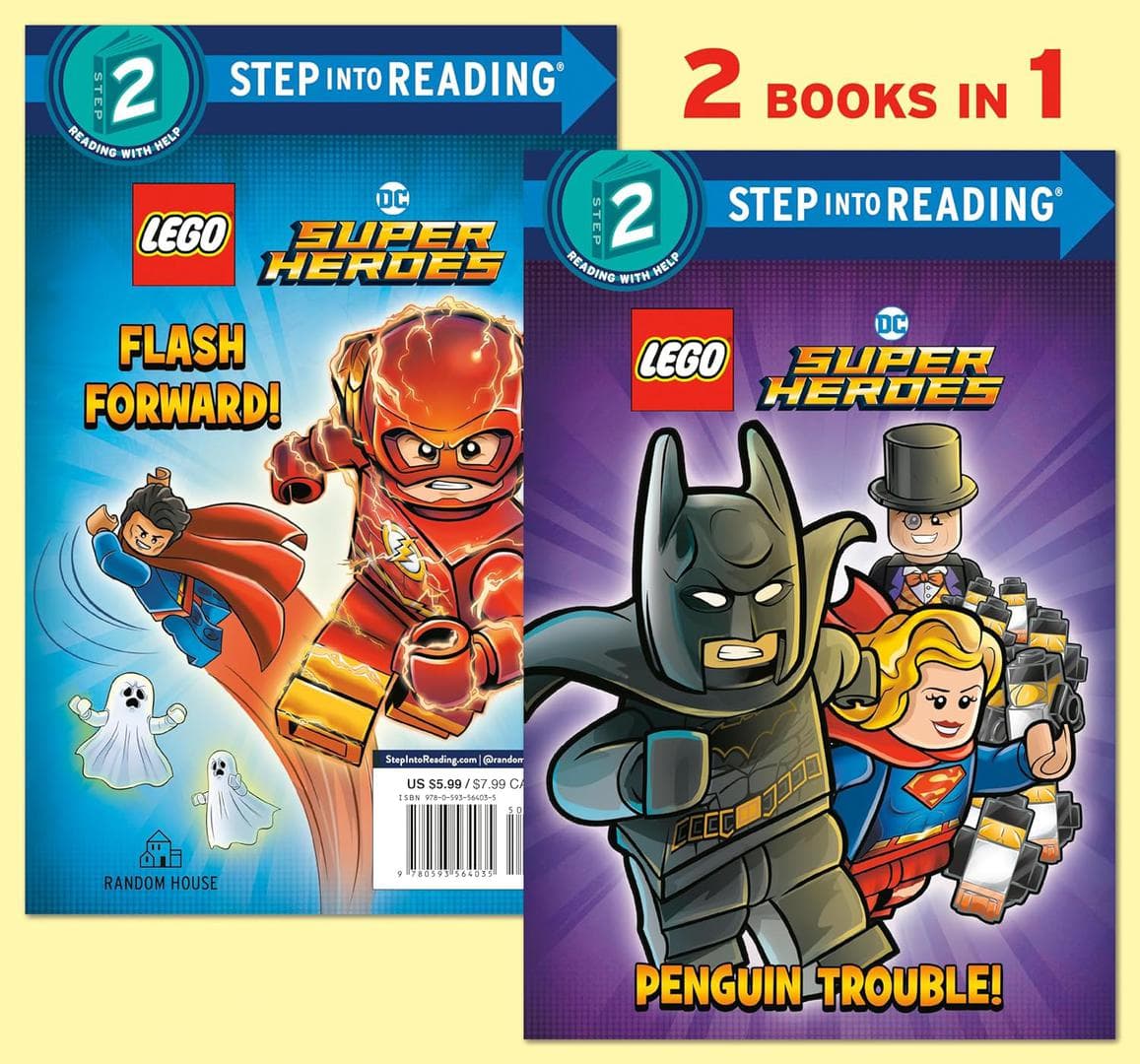 DC Comics Super Heroes: Penguin Trouble/Flash Forward LEGO set (#9780593564035-1)