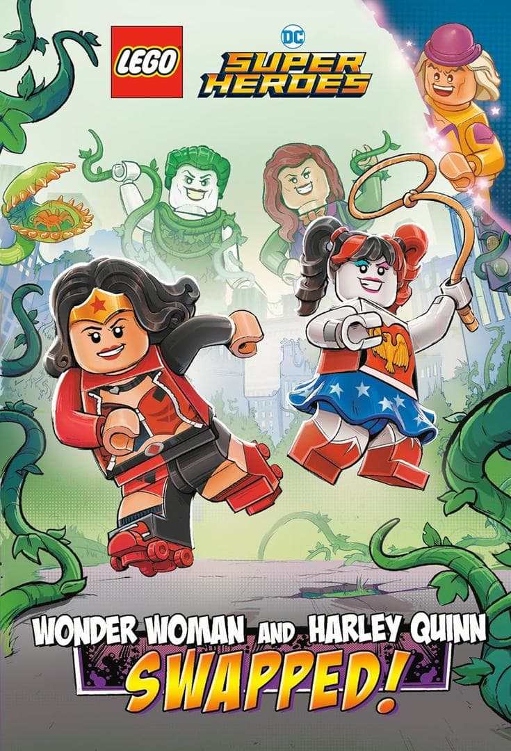DC Comics Super Heroes: Wonder Woman and Harley Quinn Swapped! LEGO Story Books set (#9780593570937-1, 2024)