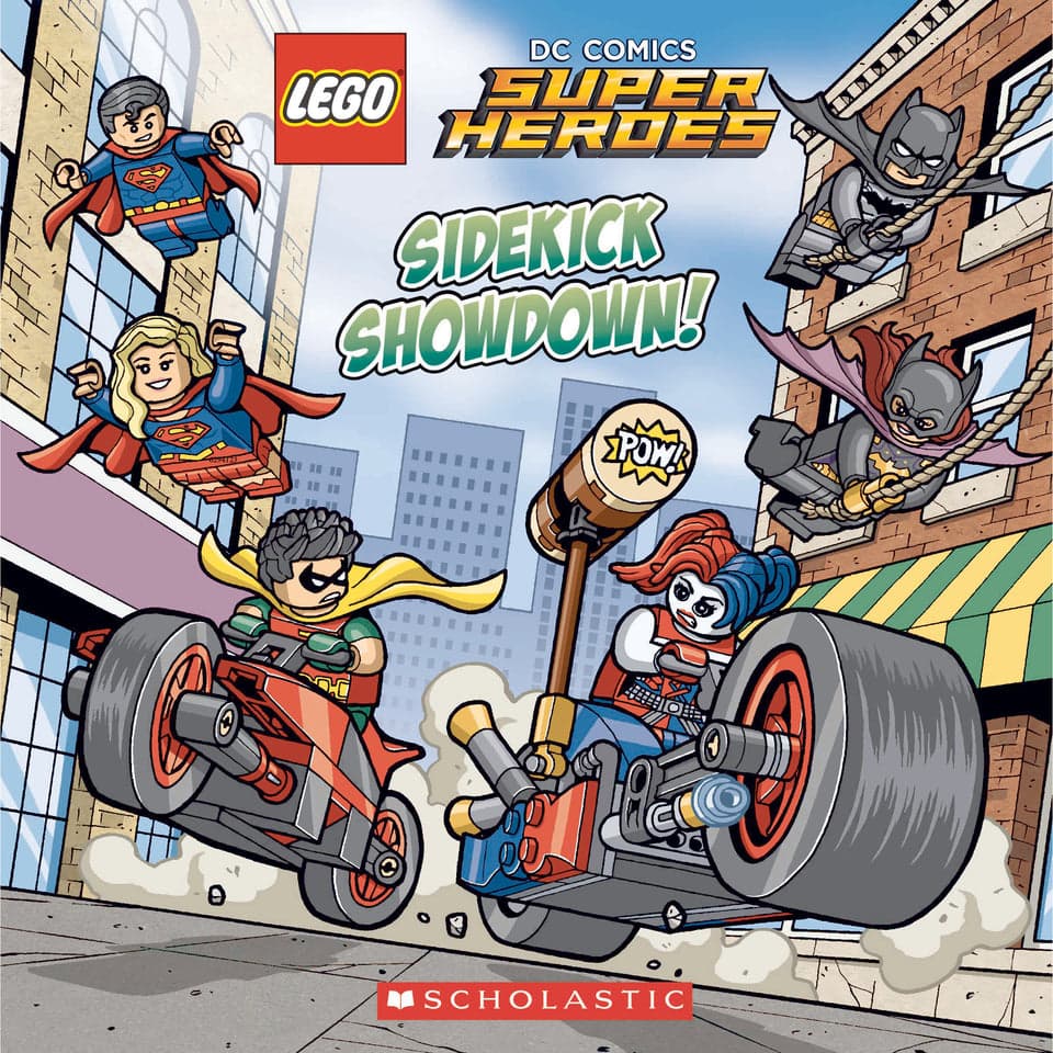 DC: Super Heroes Sidekick Showdown! LEGO Story Books set (#9781338047424-1, 2017)