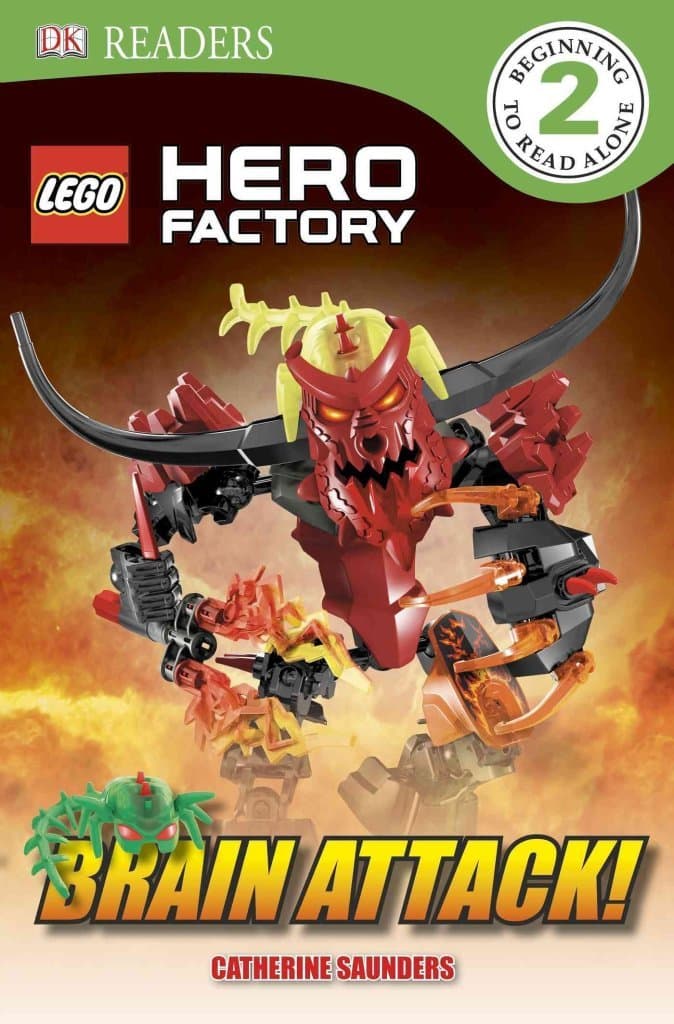 DK Readers Level 2: Hero Factory: Brain Attack LEGO Story Books set (#9781465402653-1, 2013)