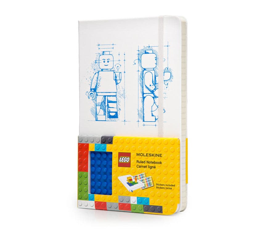 Ruled Notebook (White) LEGO Stationery and Office Supplies set (#9788866130087-1, 2014)