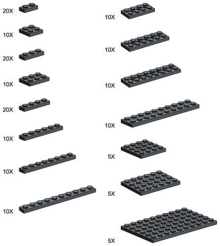 Black Plates - Large Package LEGO set (#991426-1)