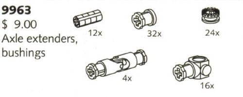 Axle Extenders and Bushings LEGO set (#9963-1)