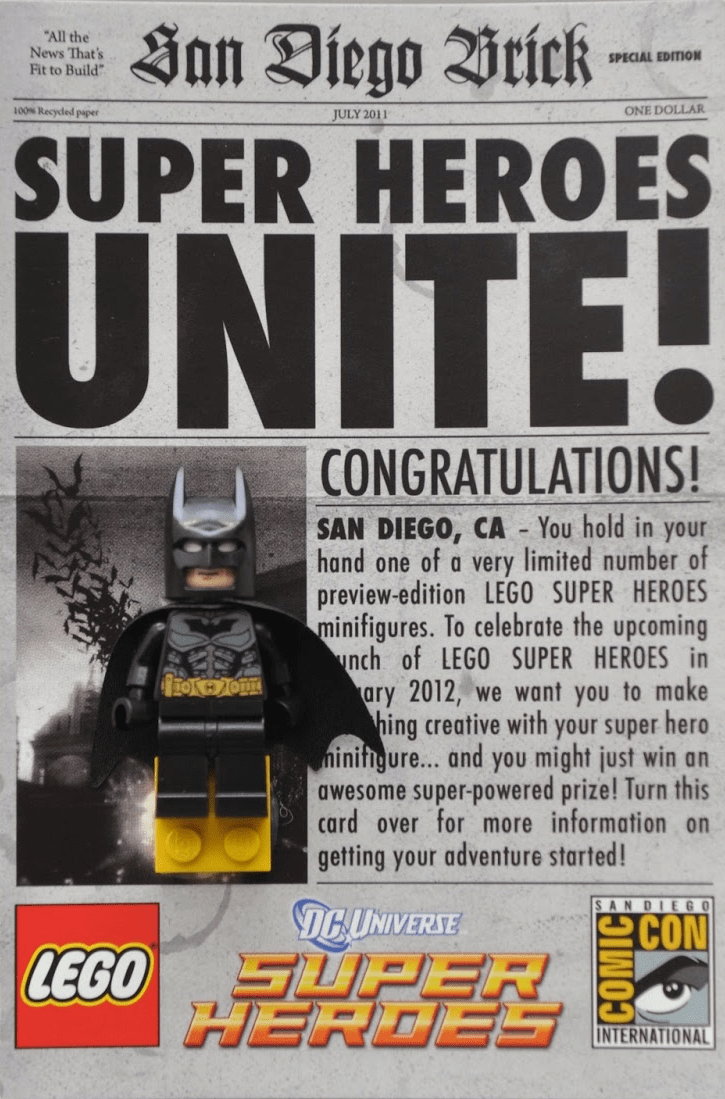 Super Heroes Unite - Batman - San Diego Comic-Con 2011 Exclusive LEGO set (#COMCON014-1)