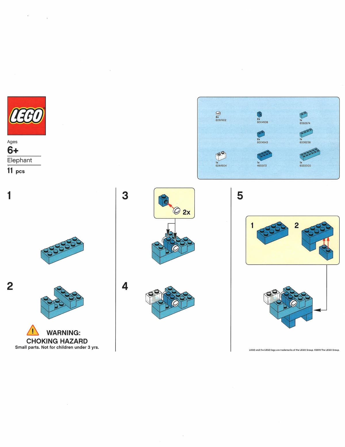 Elephant LEGO set (#ELEPHANT-1)