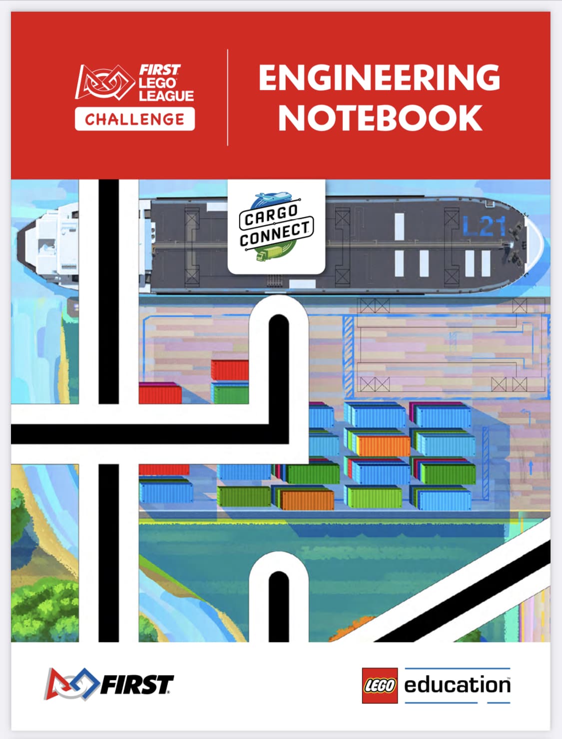 CARGO CONNECT Engineering Notebook (FLL Challenge) LEGO set (#FLL2021-5)