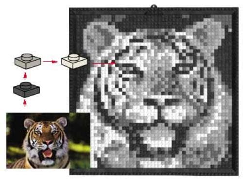 Mosaic Tiger LEGO set (#K34434-1)