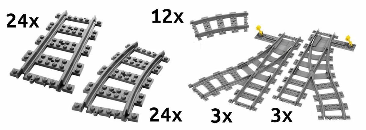 Deluxe Track for RC Trains LEGO set (#K7896-1)