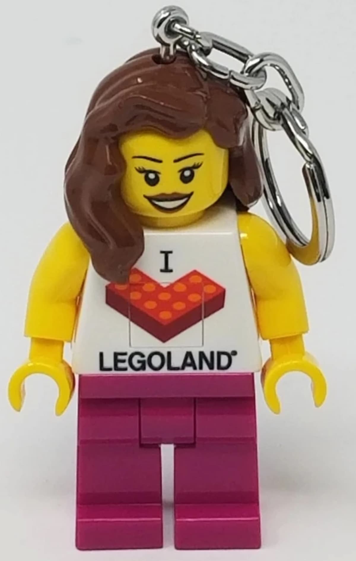 I [Heart] LEGOLAND Key Light (Female) LEGO Key Chain set (#KEYLIGHT-4, 2021)