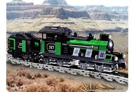 Large Train Engine with Tender Green LEGO set (#KT204-1)