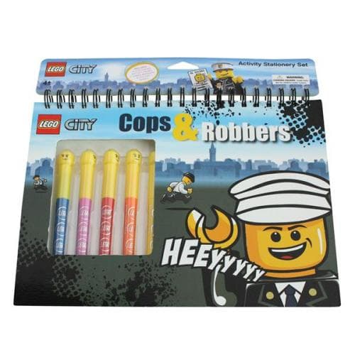 Cops & Robbers Activity Stationery Set LEGO Stationery and Office Supplies set (#LE087-1, 2017)
