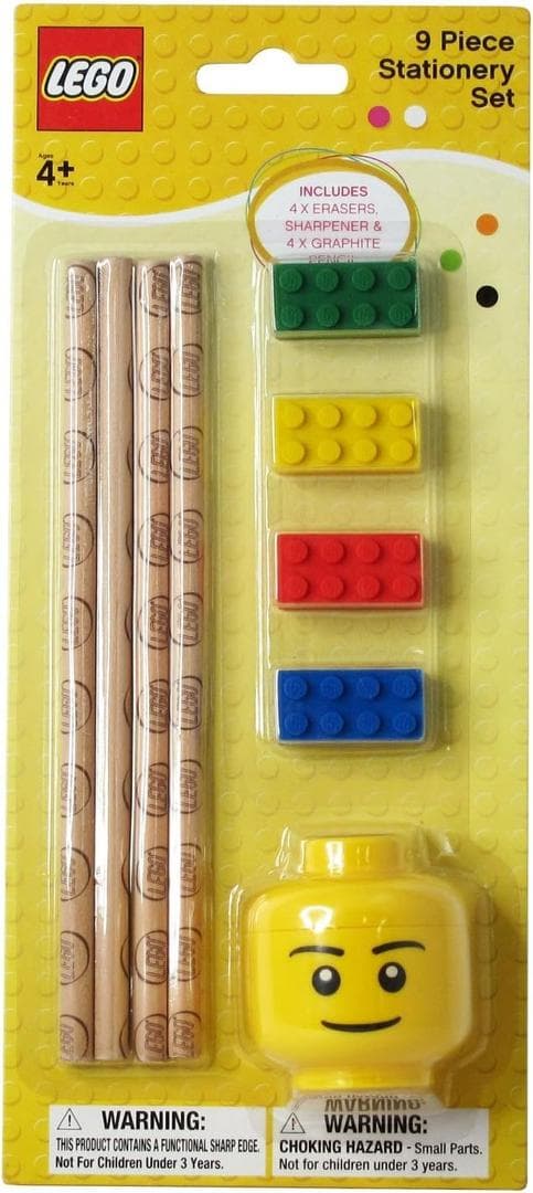 9 Piece Stationery Set LEGO Stationery and Office Supplies set (#LE437-1, 2014)